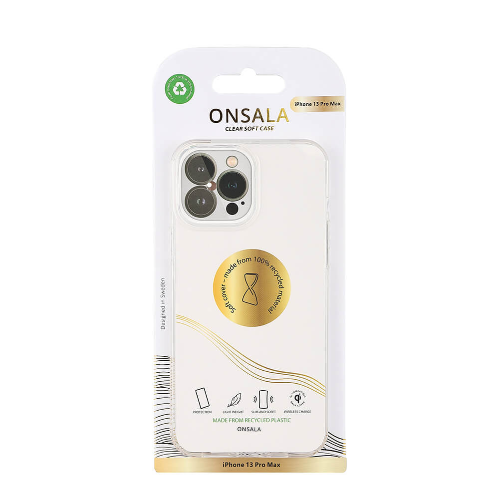 ONSALA Back Recycled Clear Case TPU iPhone 13 Pro Max