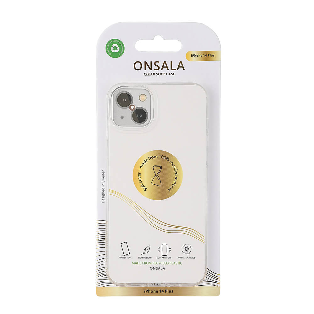 ONSALA Back Recycled Clear Case TPU iPhone 14 Plus 6,7"