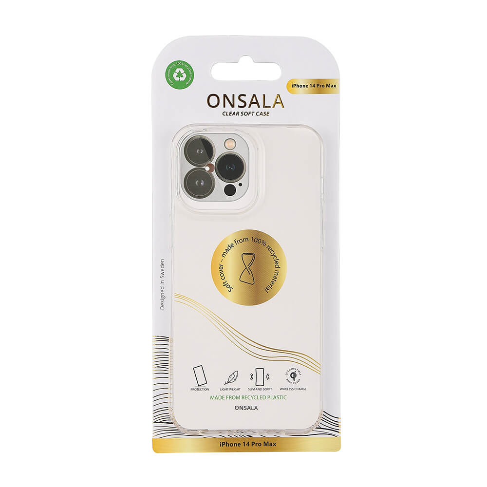 ONSALA Back Recycled Clear Case TPU iPhone 14 Pro Max 6,7"