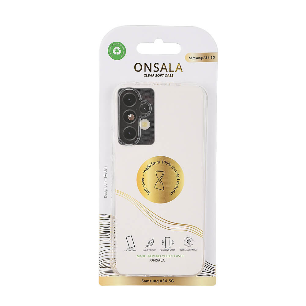 ONSALA Back Recycled Clear Case TPU Samsung Galaxy A34 5G