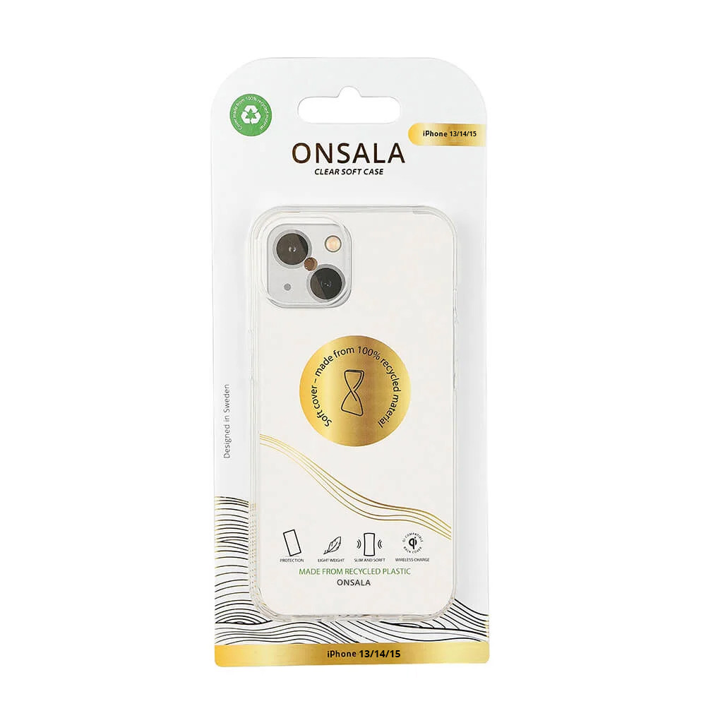 ONSALA Back Recycled Clear Case TPU iPhone 13/14/15