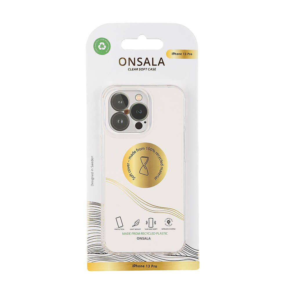 ONSALA Back Recycled Clear Case TPU iPhone 13 Pro