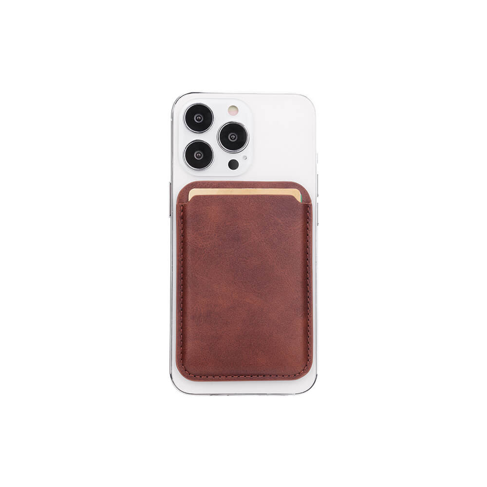 ONSALA Magnetisk Kortholder Brun iPhone 12 and later