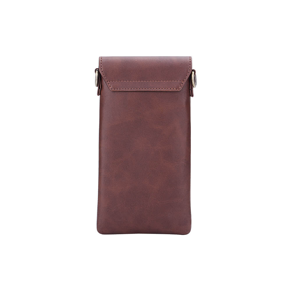 ONSALA Mobilväska med Halsrem Brun Universal tom 6.7"