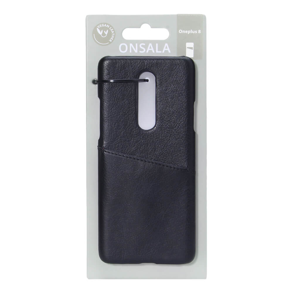 ONSALA Mobildeksel Svart med Kortlomme Oneplus 8