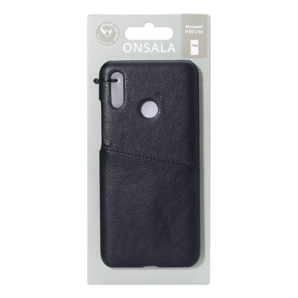 ONSALA Mobildeksel Svart med Kortlomme Huawei P30 Lite