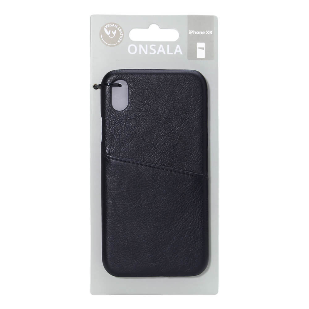 ONSALA Mobildeksel Svart med Kortlomme iPhone XR