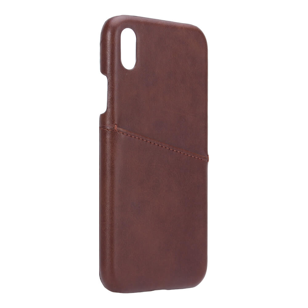 ONSALA Mobildeksel Brun med Kortlomme iPhone XR