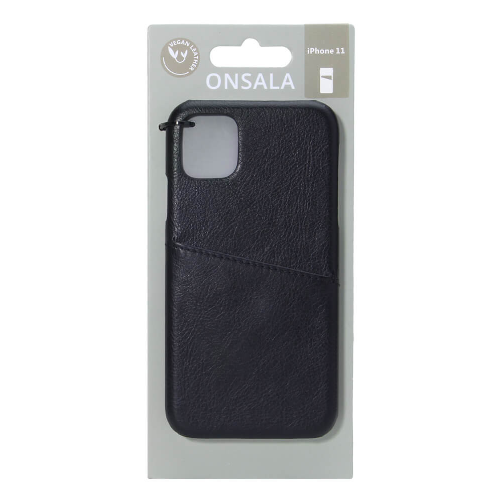 ONSALA Mobildeksel Svart med Kortlomme iPhone 11