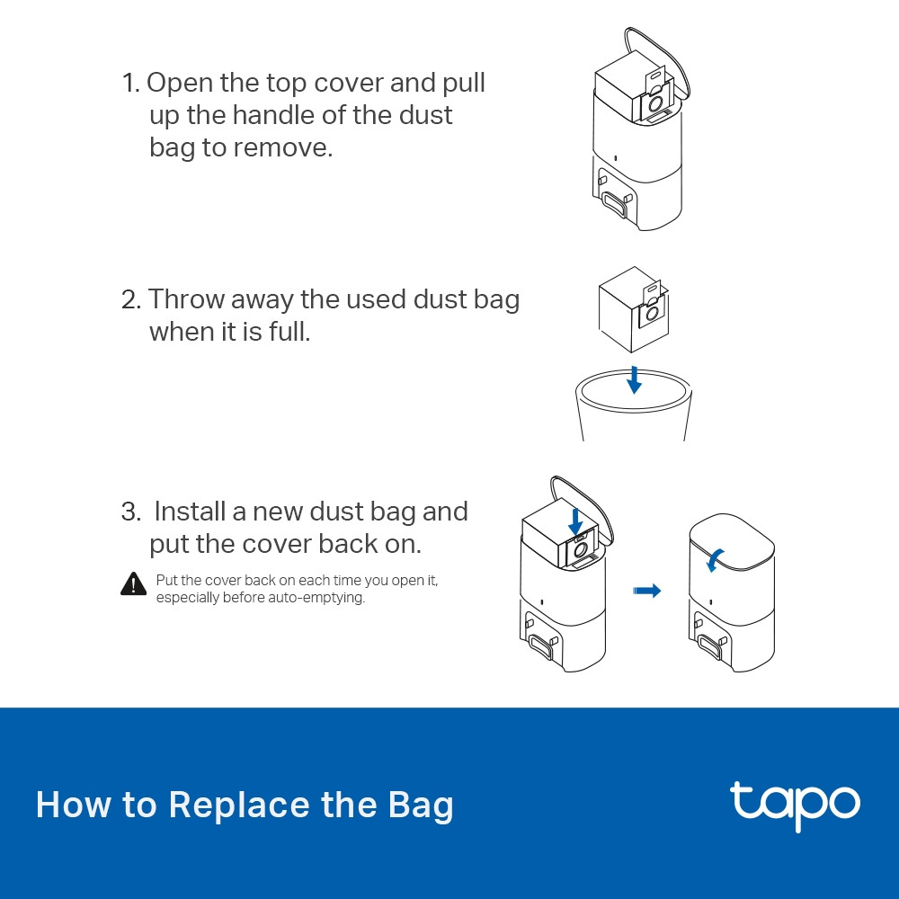 TP-LINK Tapo RVA202 Robot Vacuum Disposable Dust Bag