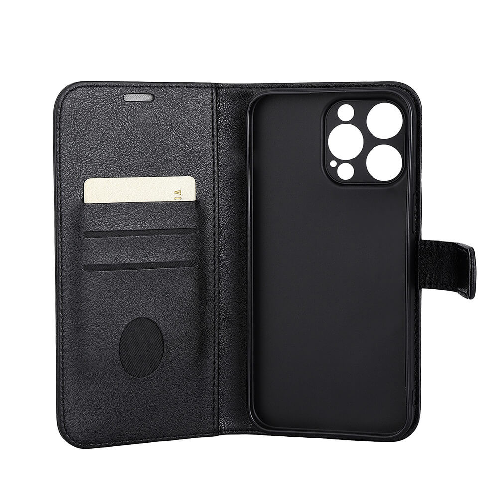 RADICOVER Flipcov Anti Radiation RFID 3 card MagS iPhone 15 Pro Max Black PU