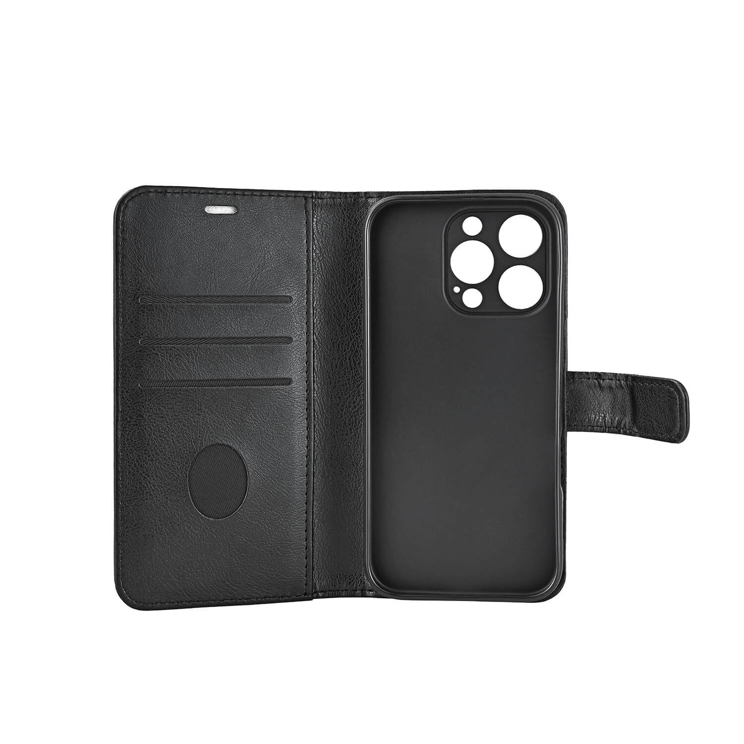 RADICOVER Flipcov Anti Radiation RFID 3 card MagS iPhone 16 Pro Black PU