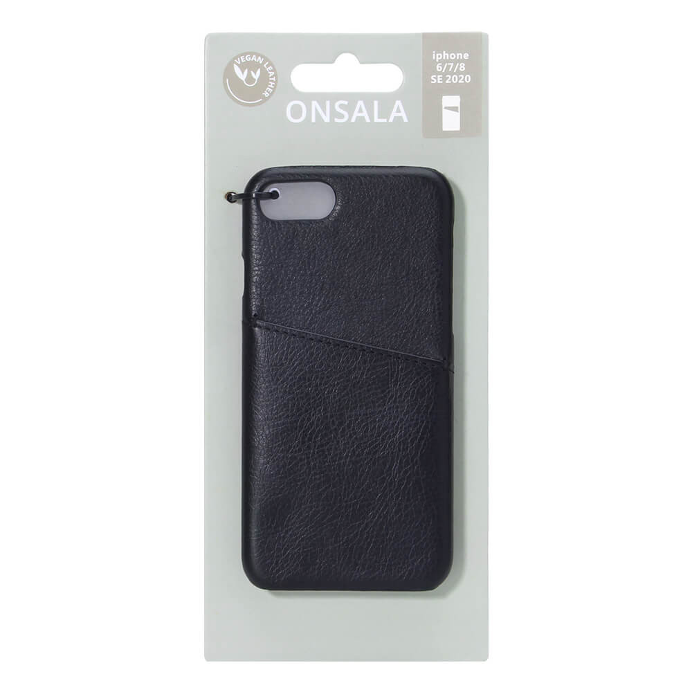 ONSALA Mobildeksel Svart med Kortlomme iPhone 6/7/8/SE