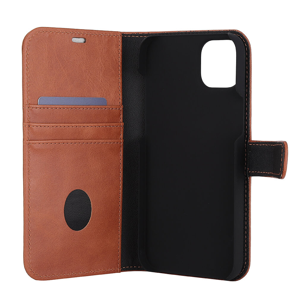 RADICOVER 2in1 Anti Radiation RFID 3 card iPhone 14 Plus 6,7" Brown Leather