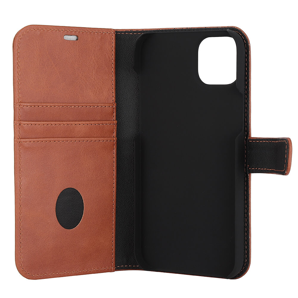 RADICOVER 2in1 Anti Radiation RFID 3 card iPhone 14 Plus 6,7" Brown Leather