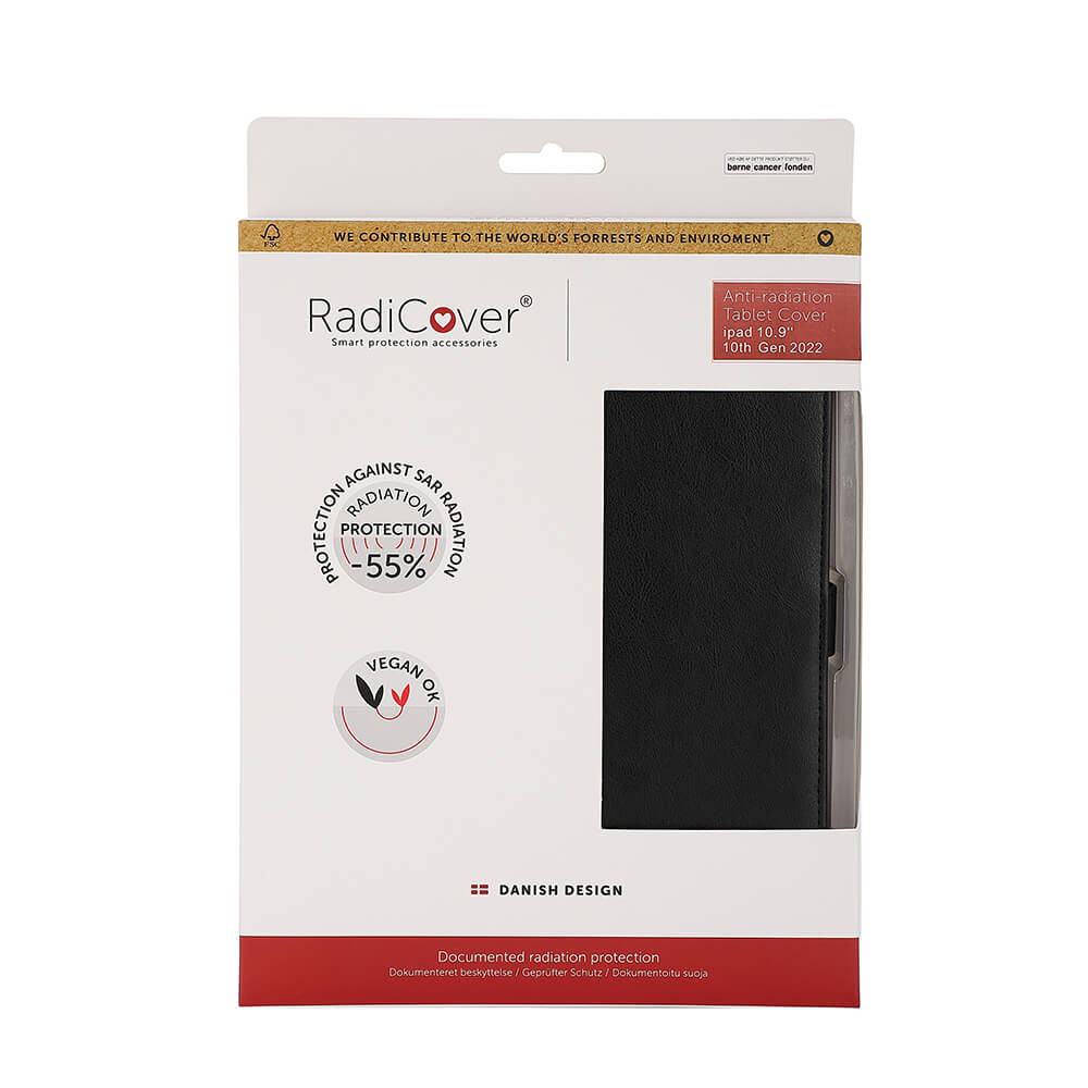 RADICOVER Radiation protected Tablet Cover PU iPad 10,9" 10th Gen 2022 Black