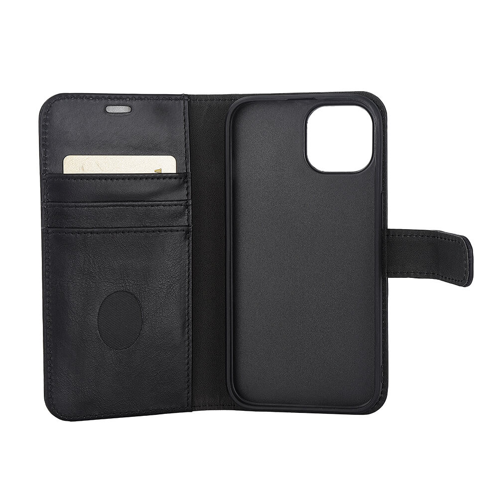RADICOVER 2in1 Anti Radiation RFID 3 card MagS iPhone 15 Black Leather