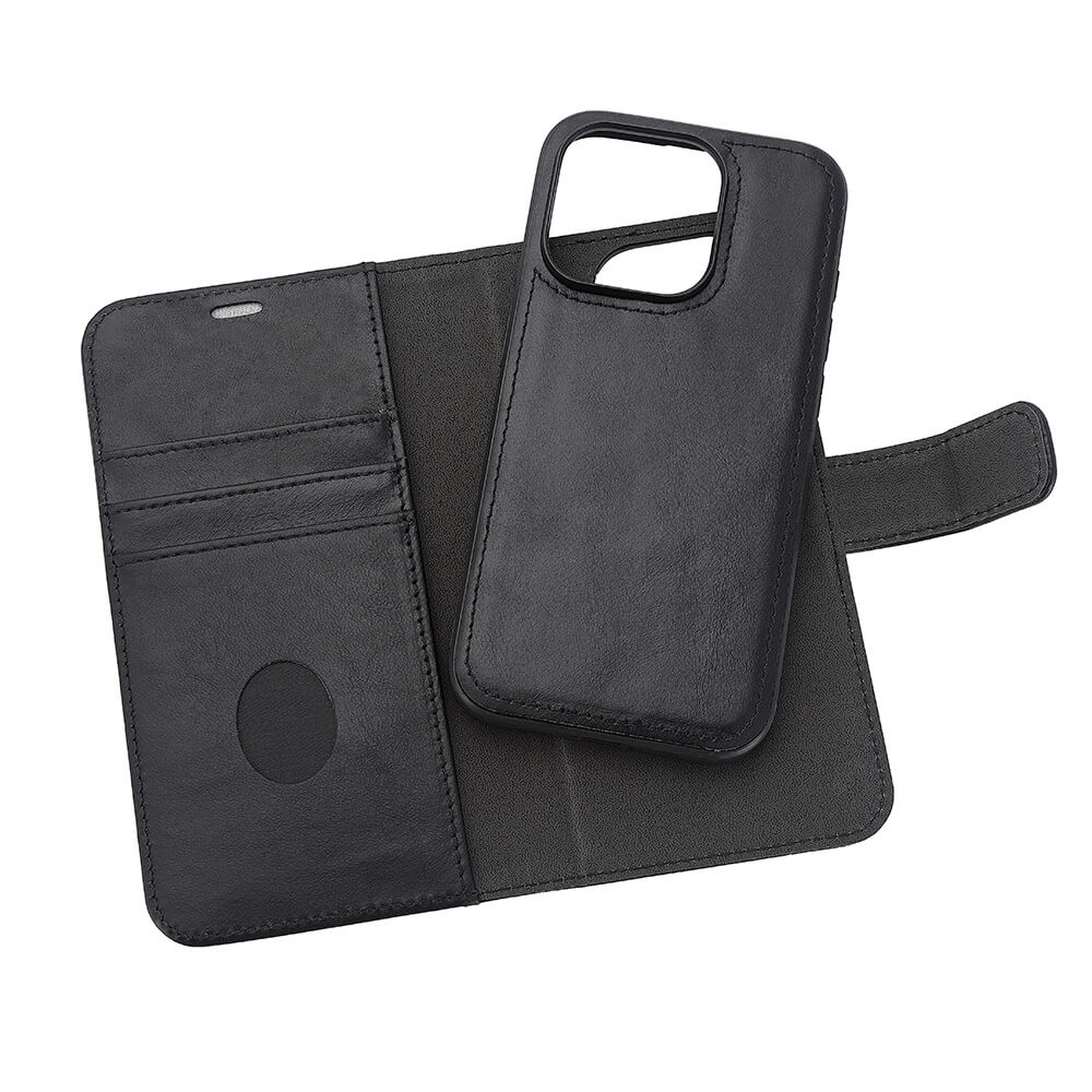 RADICOVER 2in1 Anti Radiation RFID 3 card MagS iPhone 15 Pro Black Leather