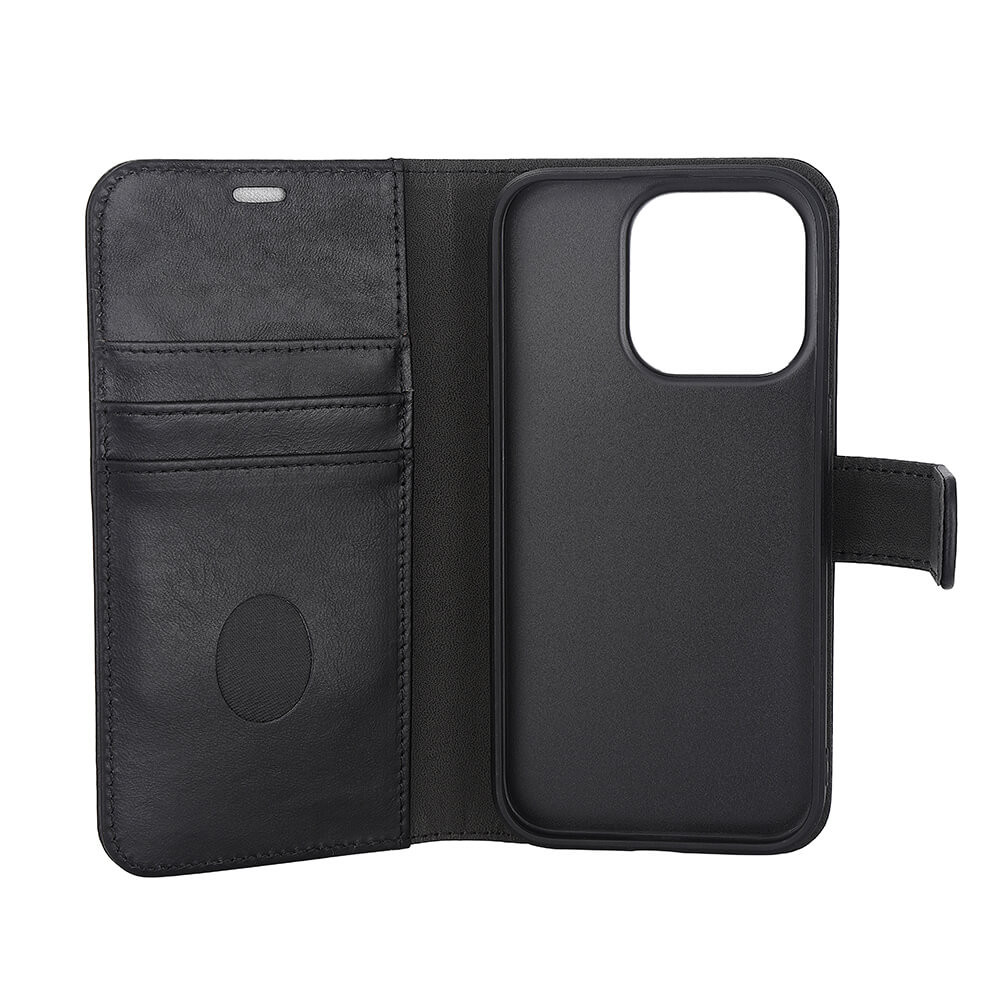 RADICOVER 2in1 Anti Radiation RFID 3 card MagS iPhone 15 Pro Black Leather