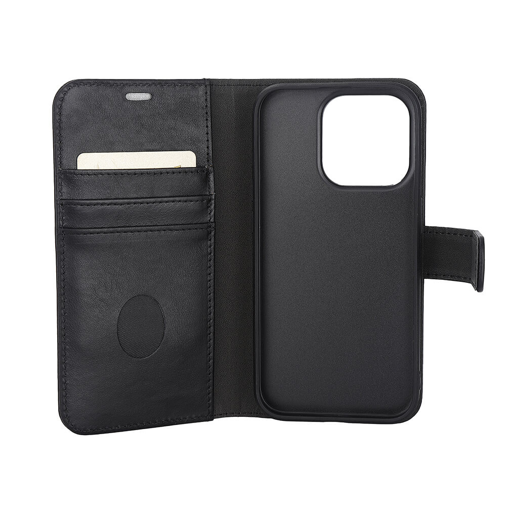 RADICOVER 2in1 Anti Radiation RFID 3 card MagS iPhone 15 Pro Black Leather
