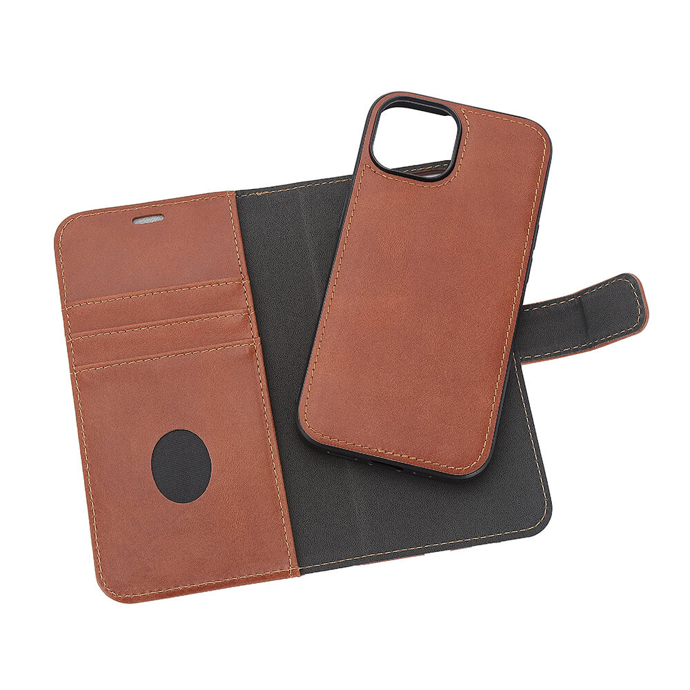 RADICOVER 2in1 Anti Radiation RFID 3 card MagS iPhone 15 Brown Leather