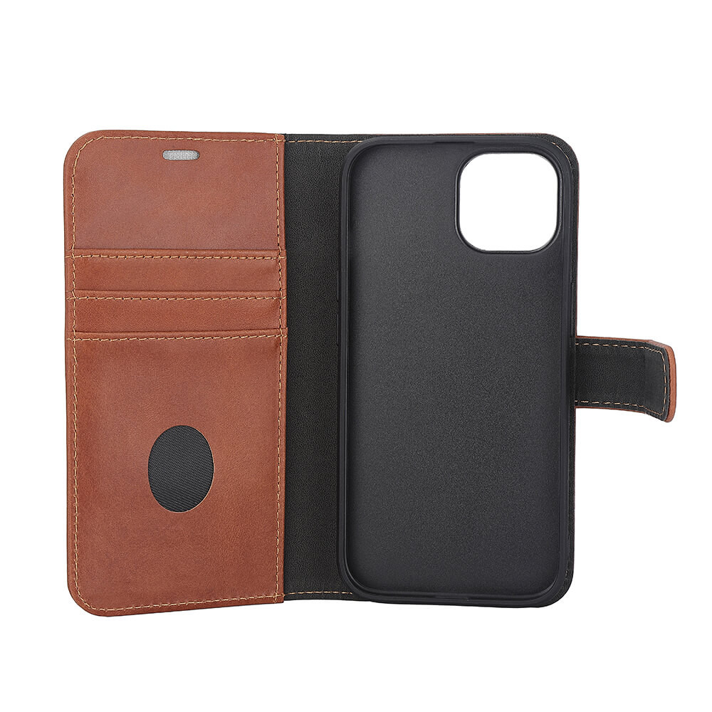 RADICOVER 2in1 Anti Radiation RFID 3 card MagS iPhone 15 Brown Leather