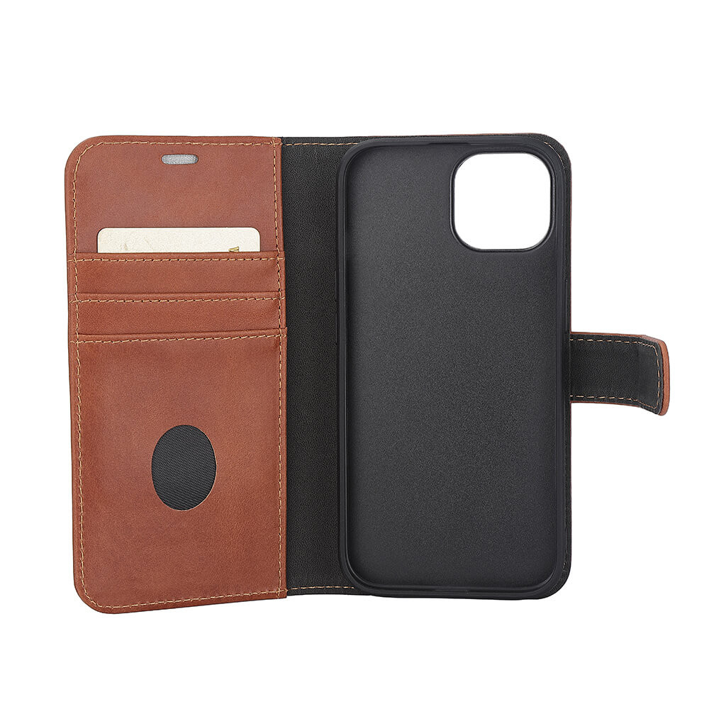 RADICOVER 2in1 Anti Radiation RFID 3 card MagS iPhone 15 Brown Leather