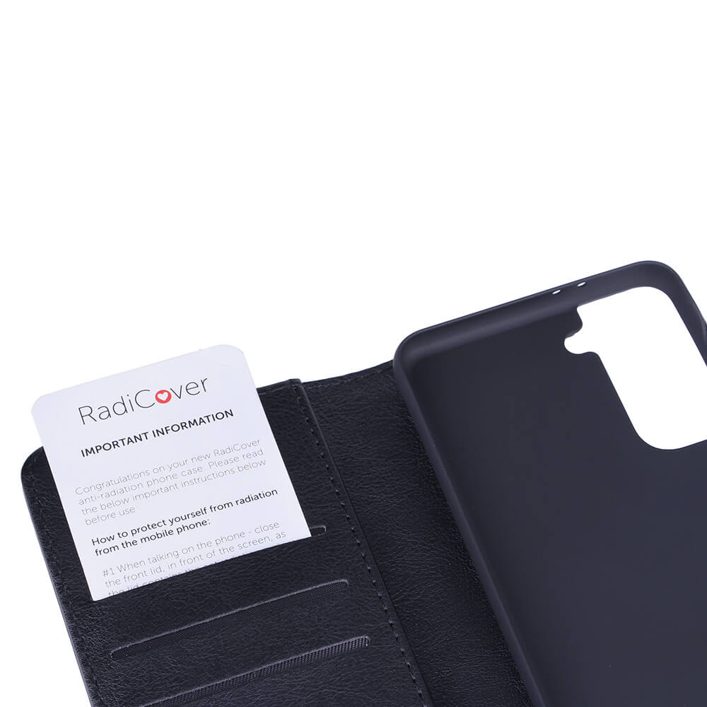 RADICOVER Flipcov Anti Radiation RFID 3 card SamsungGalaxy S21/S30 Black PU