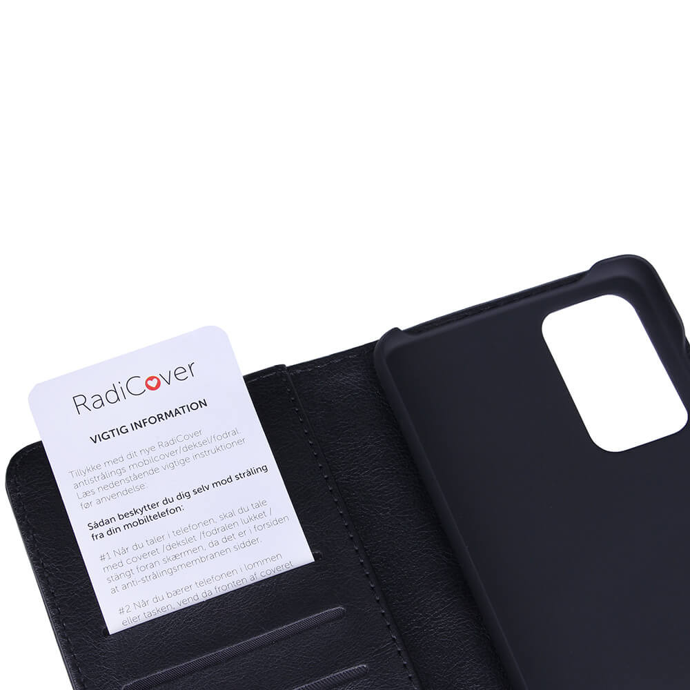 RADICOVER Flipcov Anti Radiation RFID 3 card Samsung Galaxy A72 Black PU