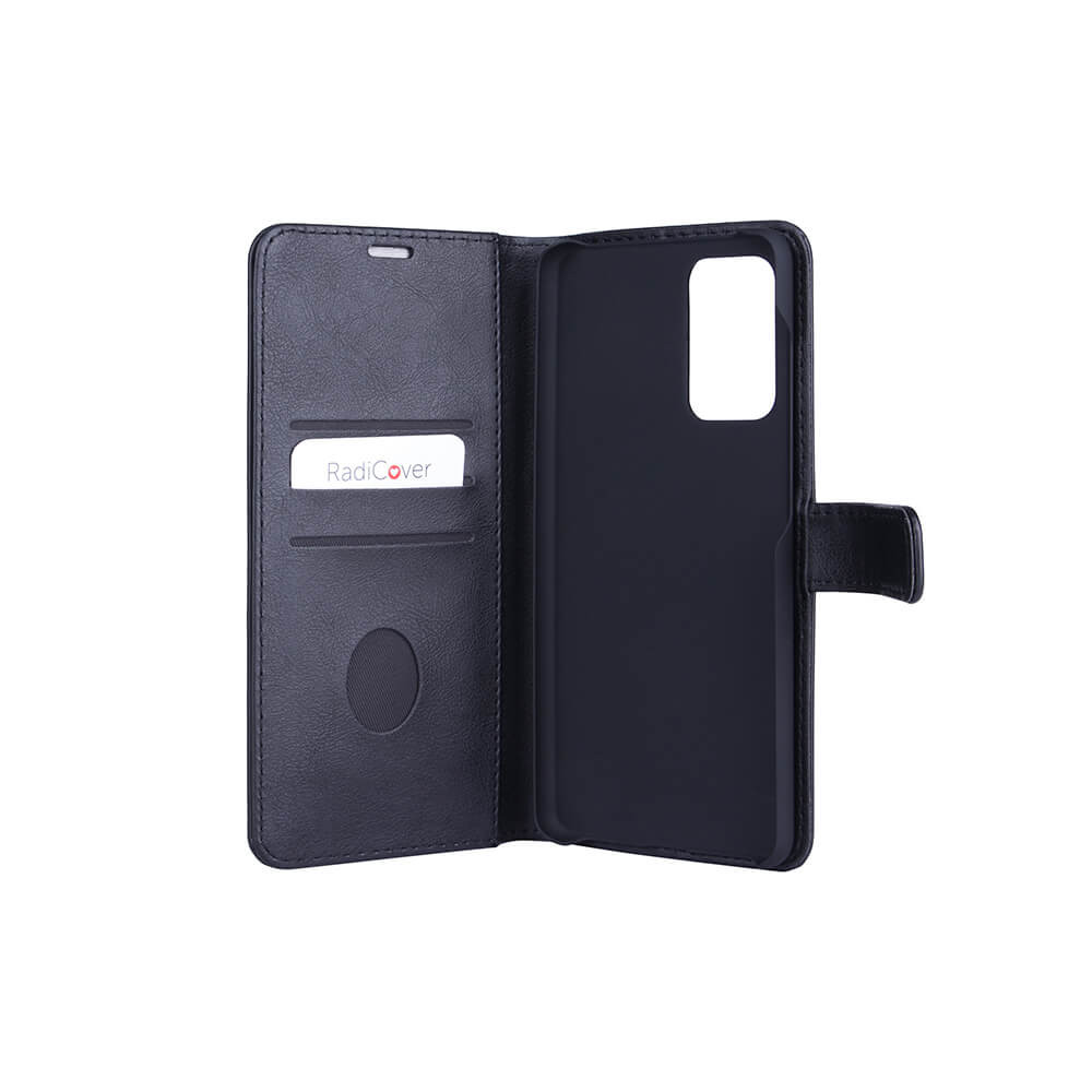 RADICOVER Flipcov Anti Radiation RFID 3 card Samsung Galaxy A72 Black PU