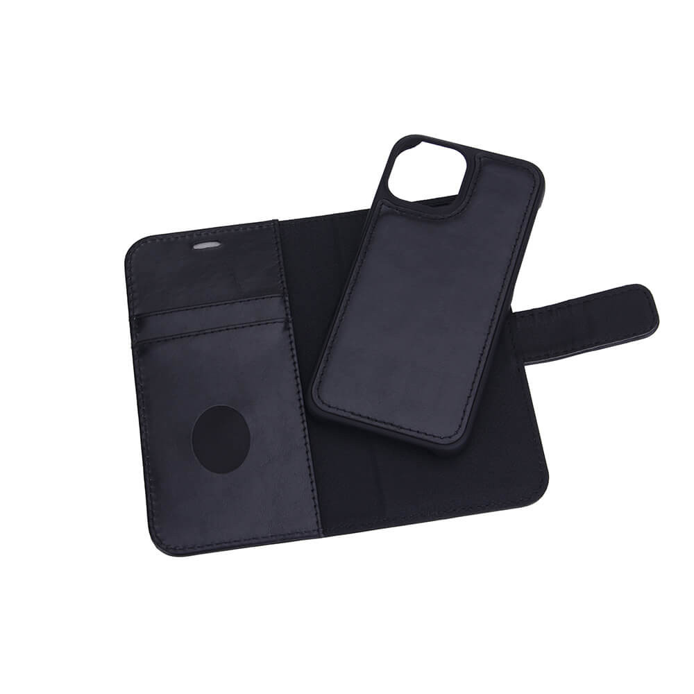 RADICOVER 2in1 Anti Radiation RFID 3 card iPhone 13 Mini Black Leather