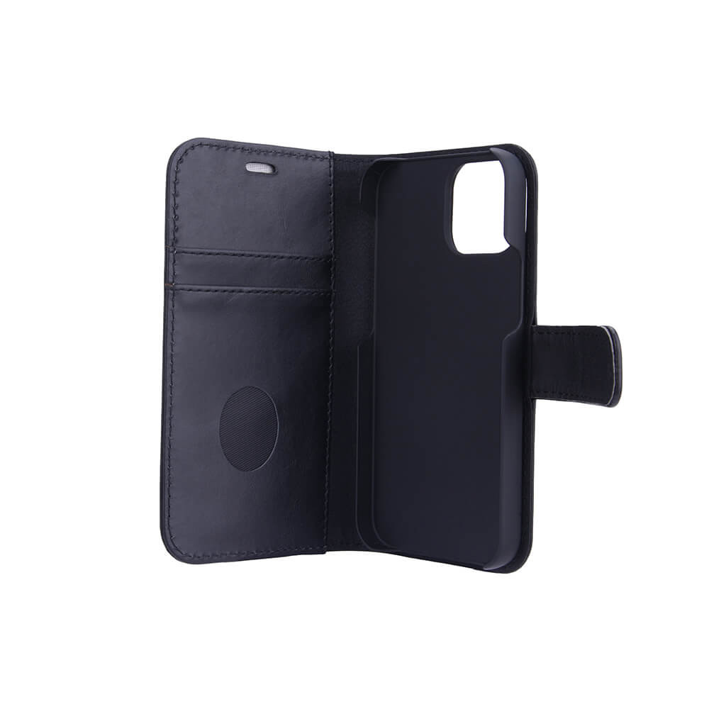 RADICOVER 2in1 Anti Radiation RFID 3 card iPhone 13 Mini Black Leather