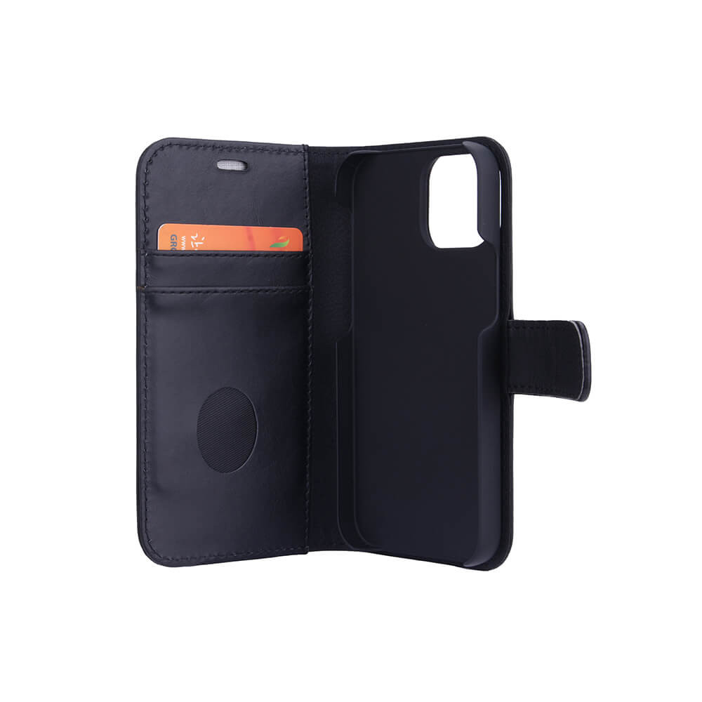 RADICOVER 2in1 Anti Radiation RFID 3 card iPhone 13 Mini Black Leather