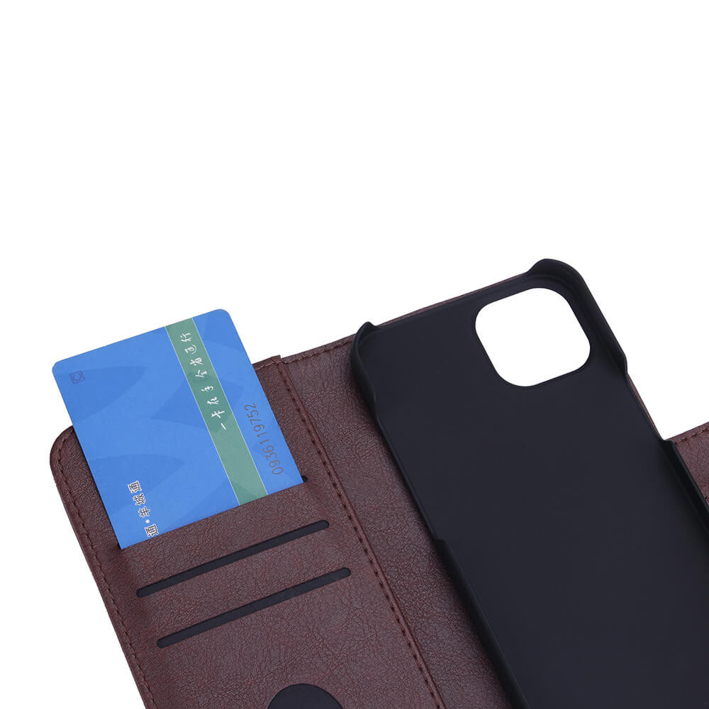 RADICOVER Flipcov Anti Radiation RFID 3 card iPhone 13 Brown PU