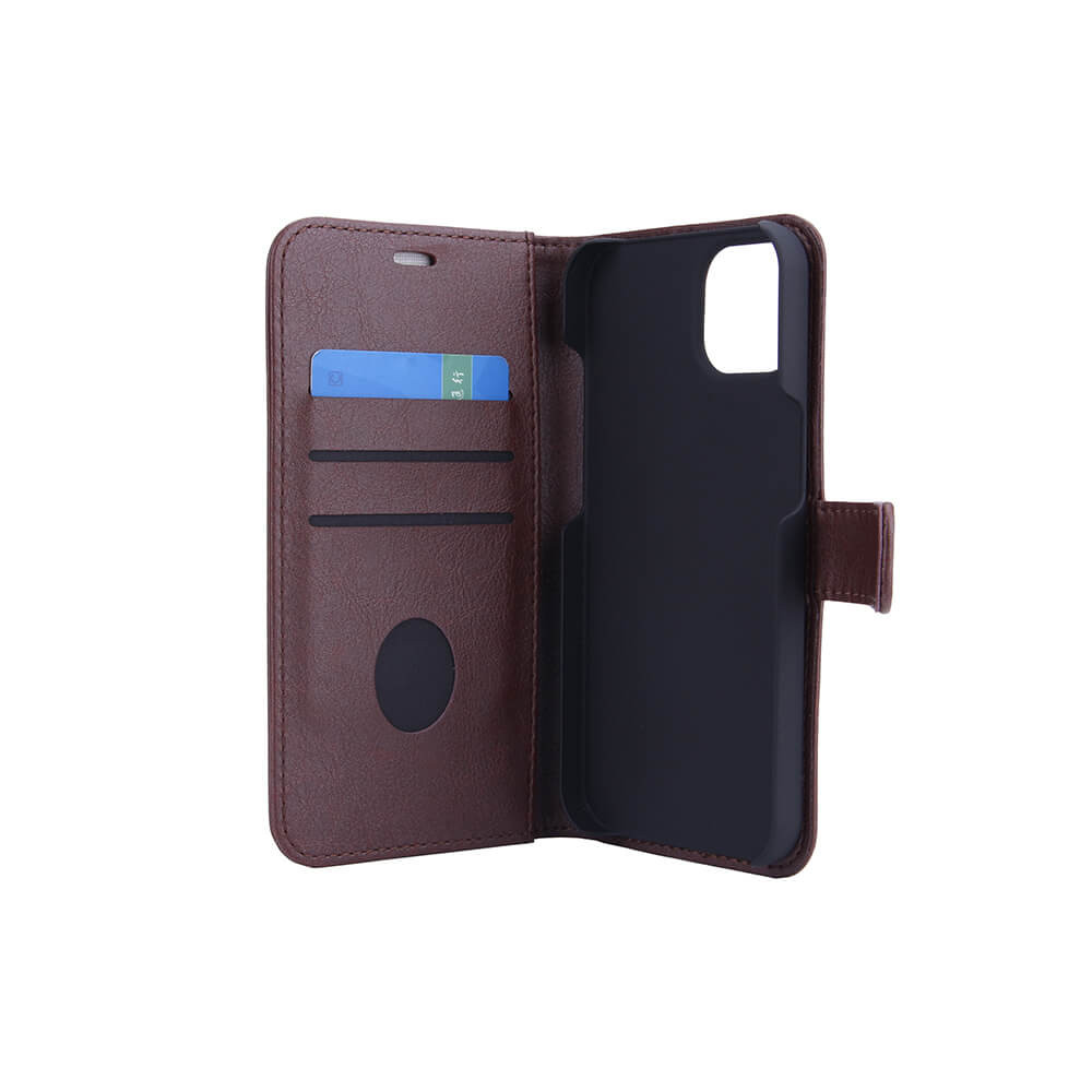 RADICOVER Flipcov Anti Radiation RFID 3 card iPhone 13 Brown PU