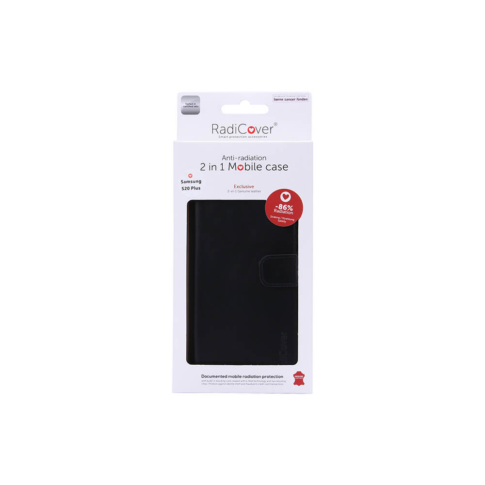 RADICOVER 2in1 Anti Radiation RFID 3 card Samsung Galaxy S20 Plus Black Leather