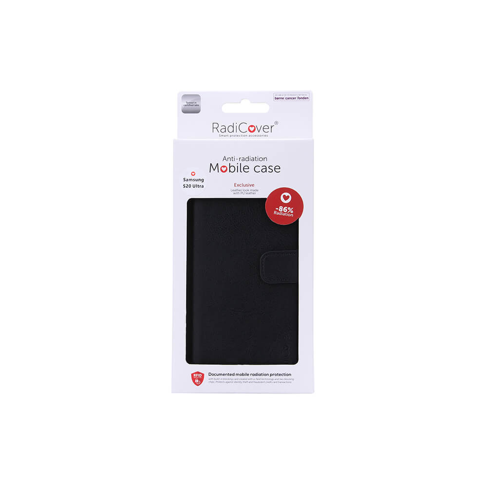 RADICOVER Flipcov Anti Radiation RFID 3 card Samsung Galaxy S20 Ultra Black PU