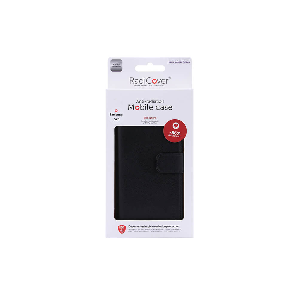 RADICOVER Flipcov Anti Radiation RFID 3 card Samsung Galaxy S20 Black PU