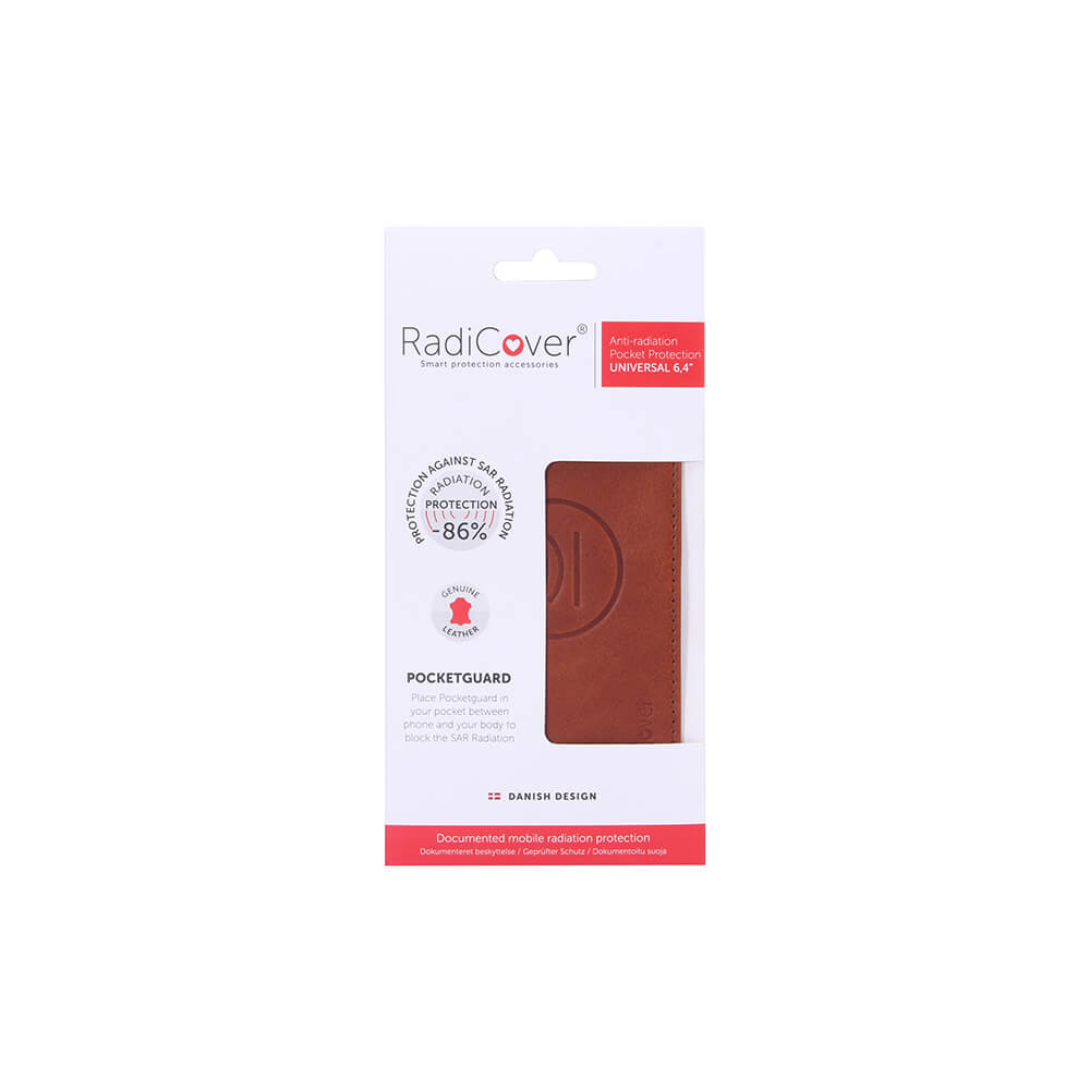 RADICOVER Radiation protected Pocket Guard Leather Universal 6,4" Brown