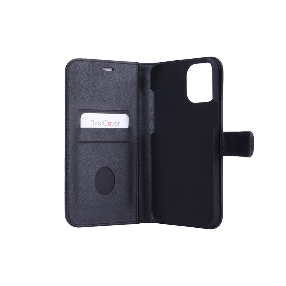 RADICOVER Flipcov Anti Radiation RFID 3 card iPhone 12 Pro Max Black PU