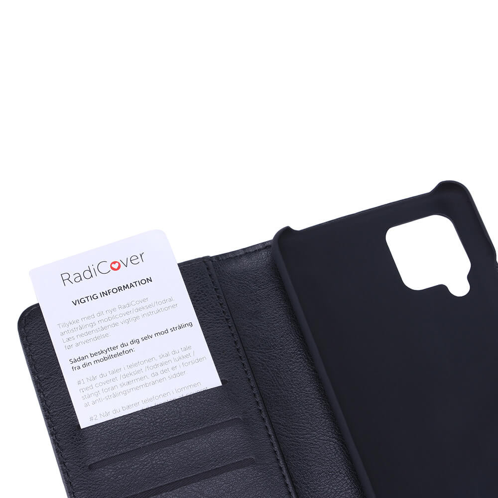 RADICOVER Flipcov Anti Radiation RFID 3 card Samsung Galaxy A42 Black PU