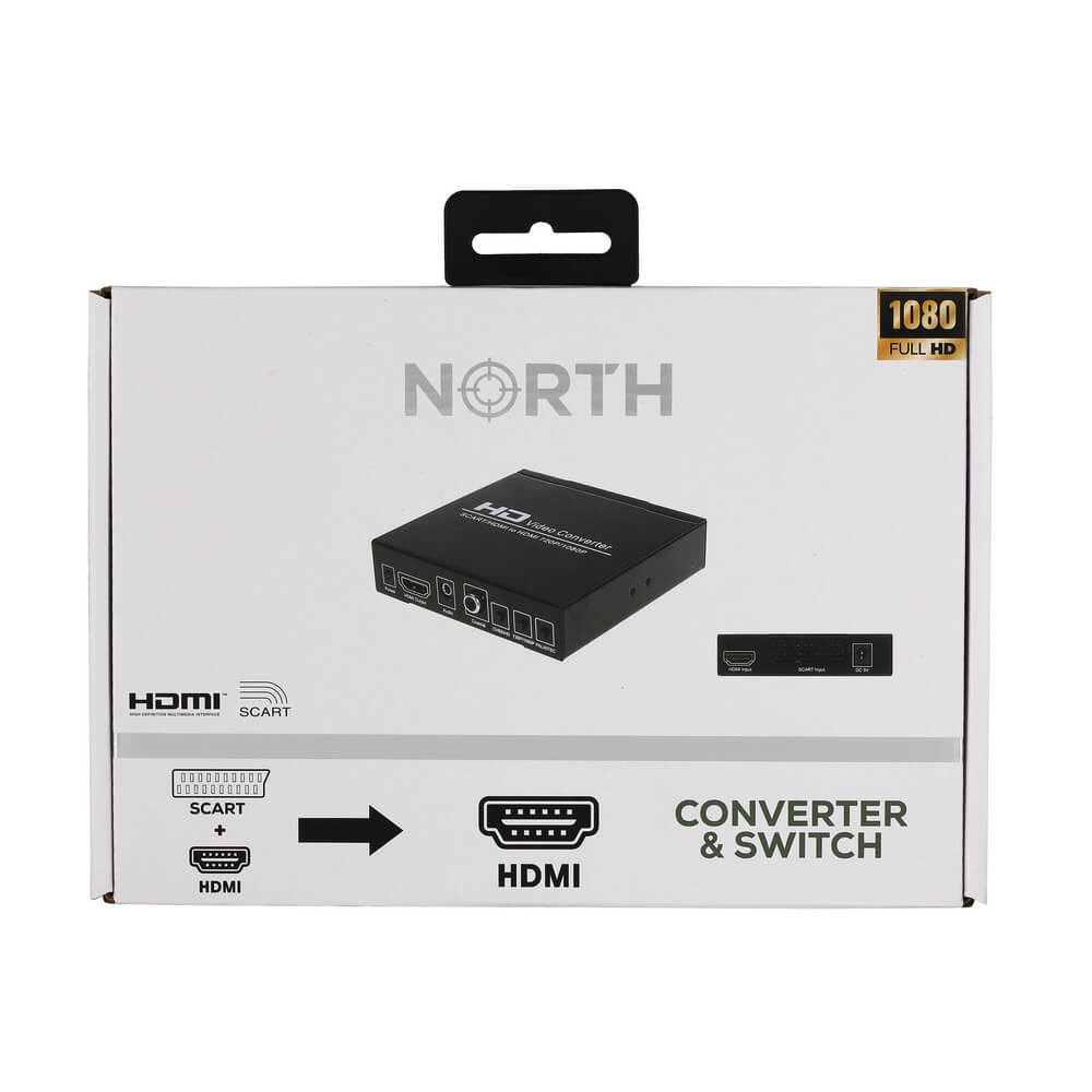 NORTH SCART+HDMI til HDMI HD Konverter og Switch Svart