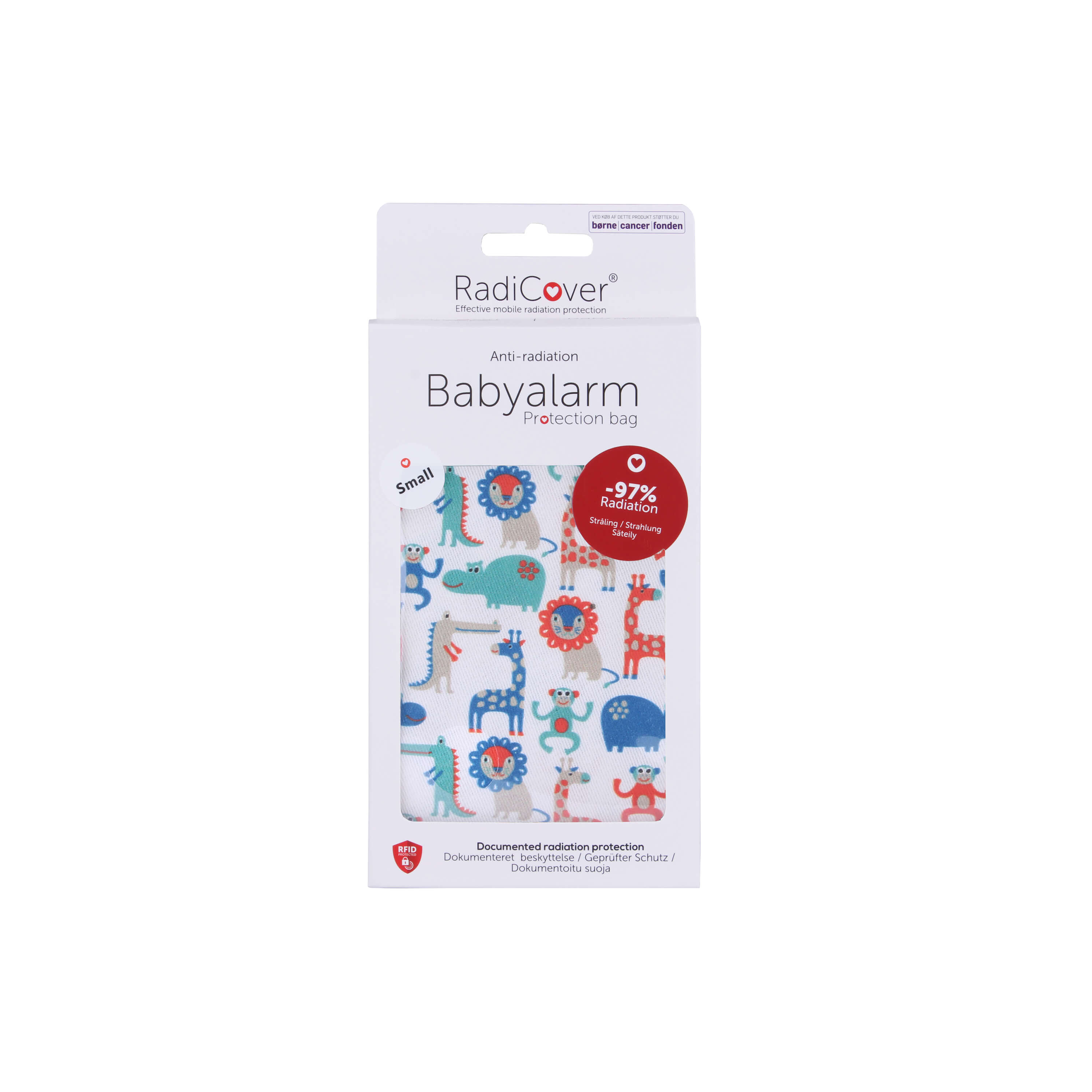 RADICOVER Radiation protected Babyalarmbag Small Babyprint