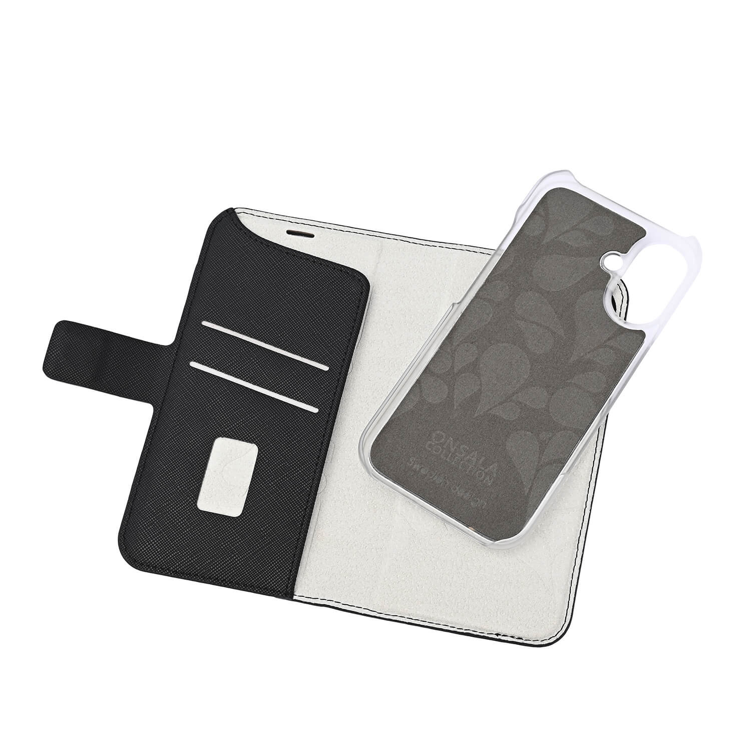 ONSALA Eco Wallet 2 card Recycled MagSeries iPhone 16 Black