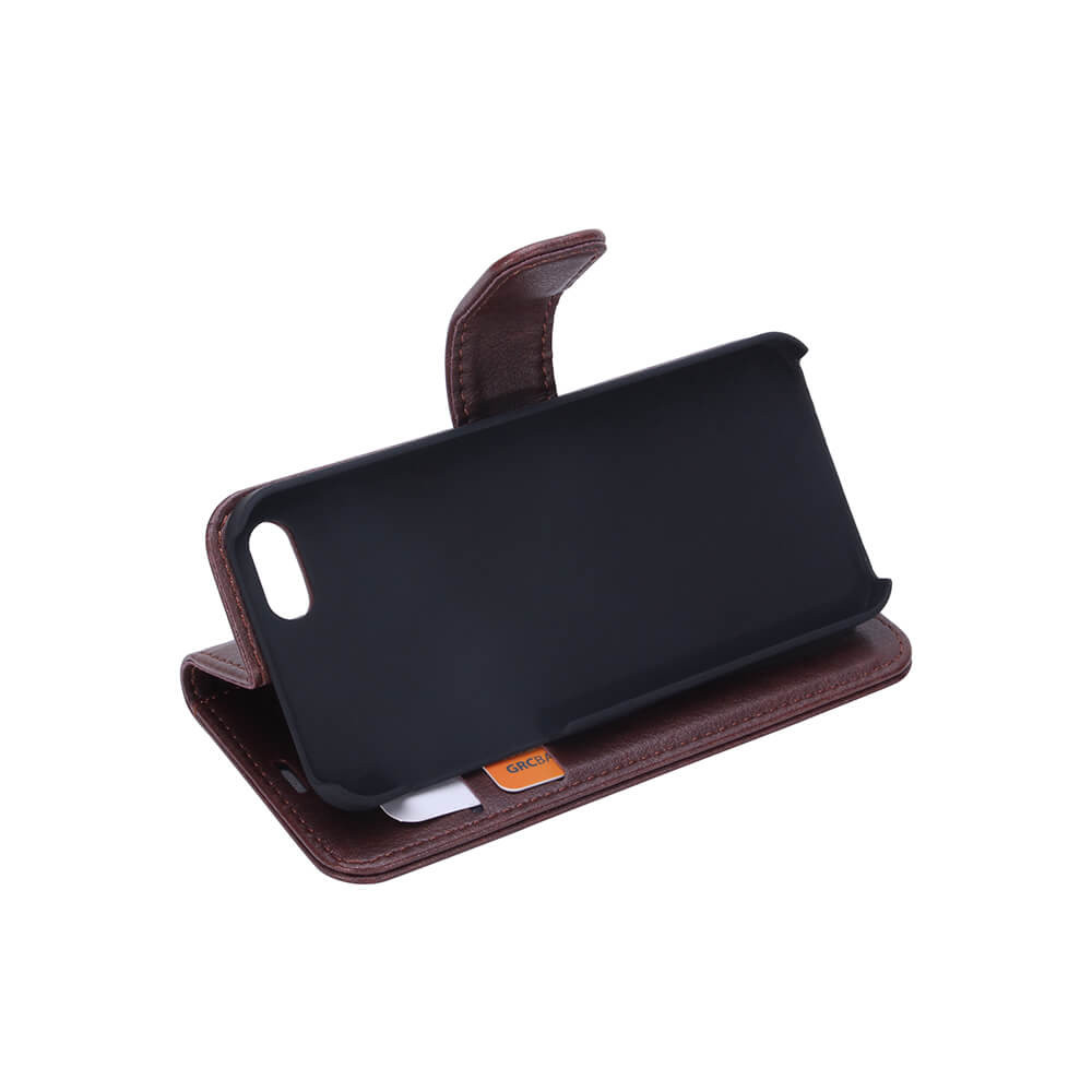 RADICOVER Flipcov Anti Radiation RFID 3 card iPhone 5/5S/SE Brown PU