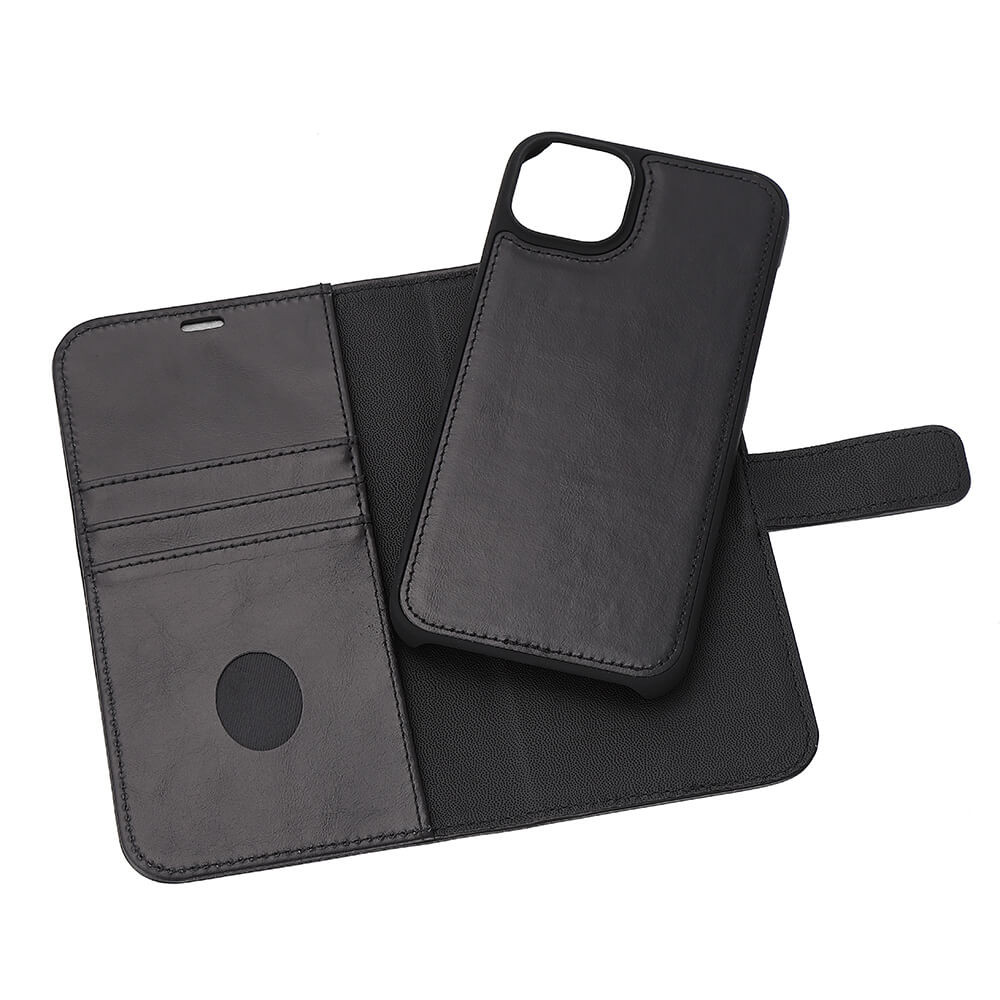 RADICOVER 2in1 Anti Radiation RFID 3 card iPhone 14 Plus 6,7" Black Leather