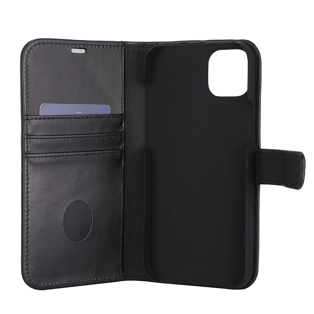RADICOVER 2in1 Anti Radiation RFID 3 card iPhone 14 Plus 6,7" Black Leather