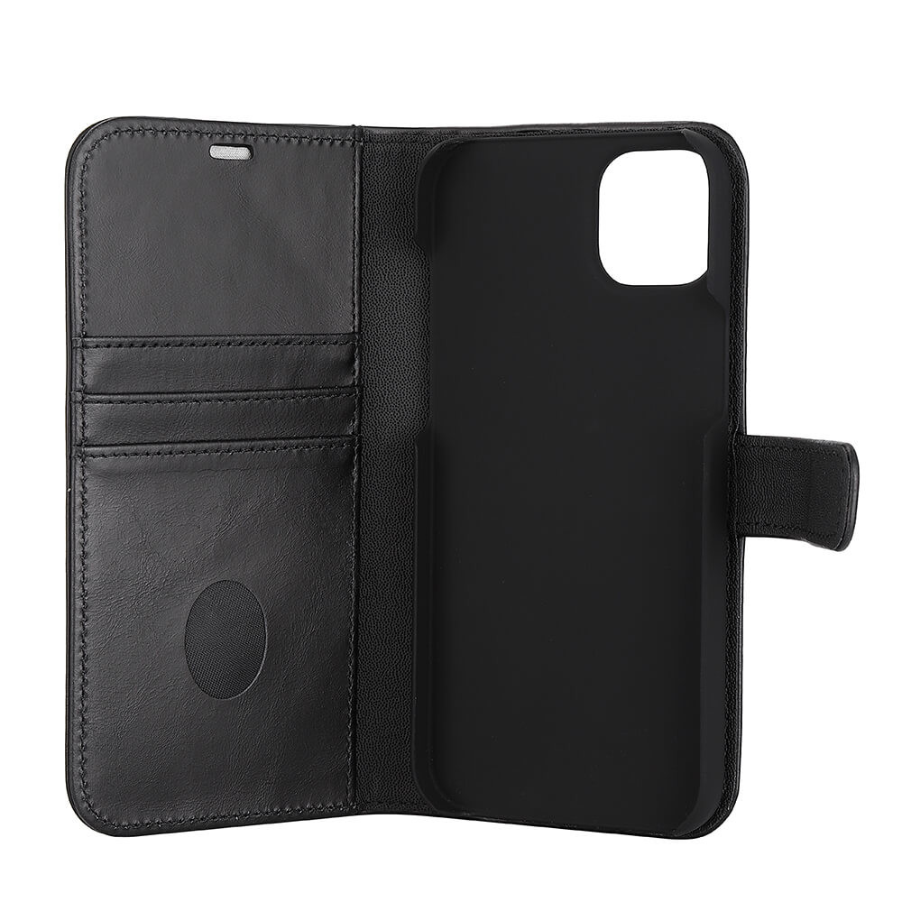 RADICOVER 2in1 Anti Radiation RFID 3 card iPhone 14 Plus 6,7" Black Leather