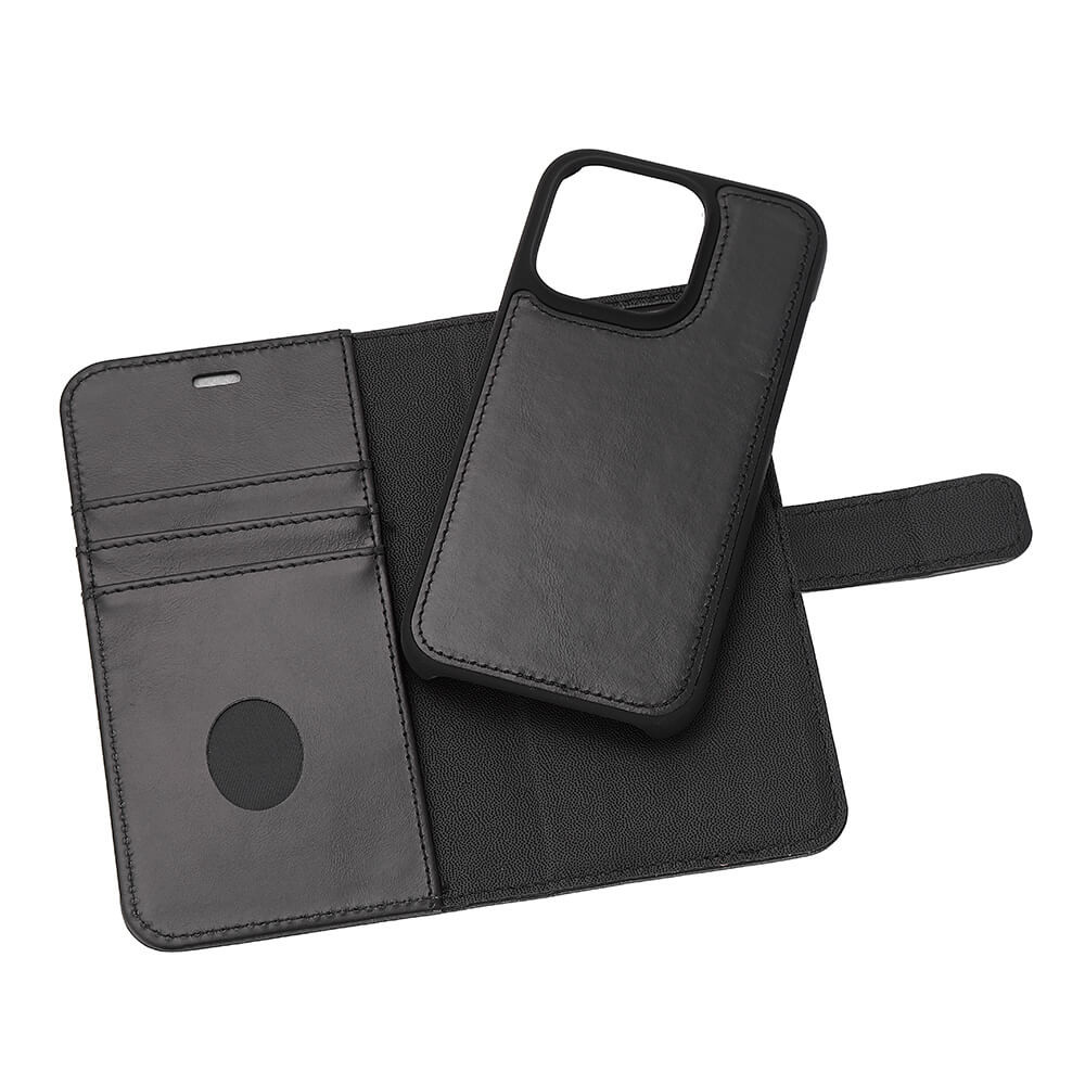 RADICOVER 2in1 Anti Radiation RFID 3 card iPhone 14 Pro 6,1" Black Leather