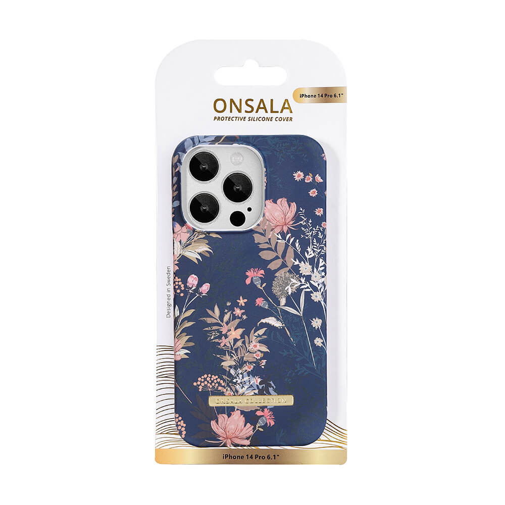 ONSALA COLLECTION Backcover Soft iPhone 14 Pro 6,1" Dark Flower